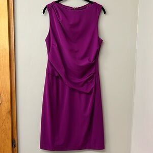 Maggy London Vibrant Purple Asymmetrical Dress